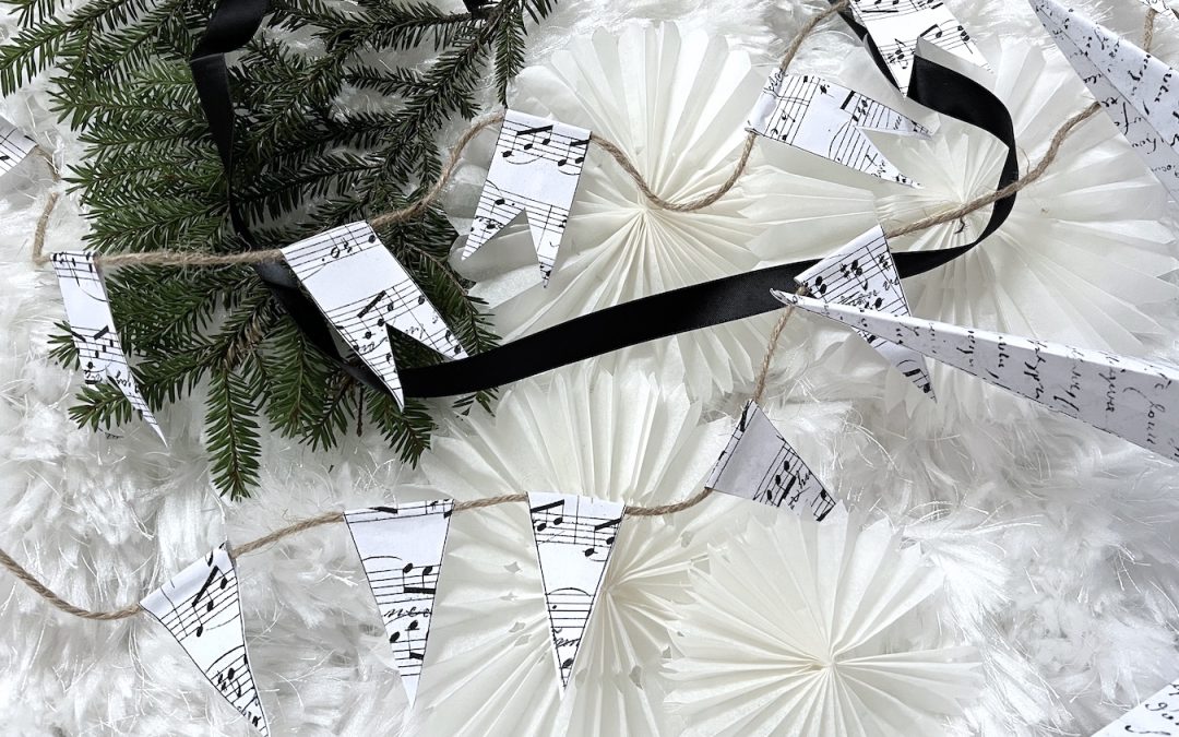DIY julgranspynt i papper girlang